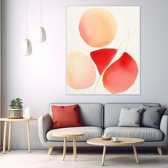 Modern Living Room with Abstract Art