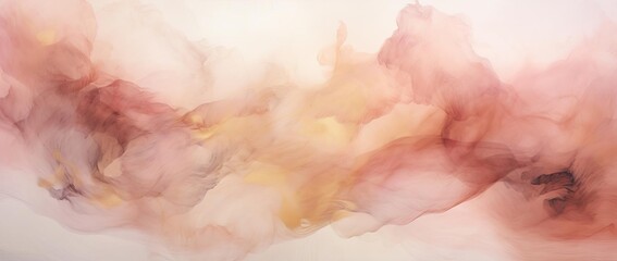 Abstract Pastel Cloudscape with Soft Pink and Beige Hues