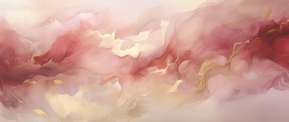 Abstract Pastel Cloudscape with Soft Pink and Beige Hues