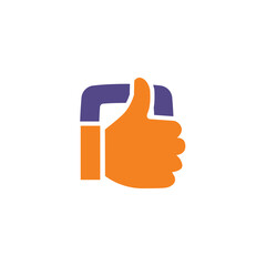 Hand thumb ok sign Logo Design, Brand Identity, flat icon, monogram, business, editable, eps, royalty free image, corporate brand, creative 