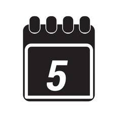 Page of calendar displaying day 5. Illustration 3123
