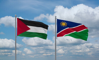 Namibia and Palestine and Gaza Strip, country relationship concept
