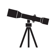 telescope icon logo vector design template