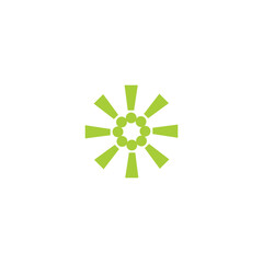 Green sun links eco energy solar Logo Design, Brand Identity, flat icon, monogram, business, editable, eps, royalty free image, corporate brand, creative 