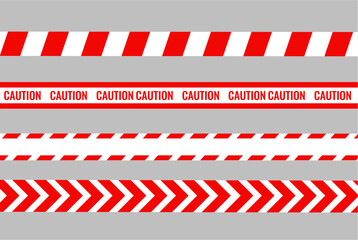 Caution tape and do not cross tape set police line vector