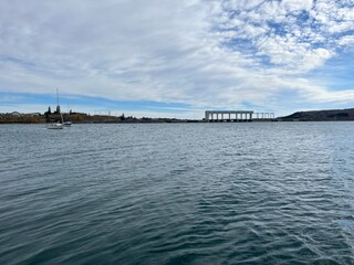 Ghost Lake hydroelectric dam reservoir 