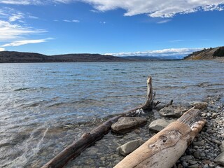 Ghost Lake hydroelectric dam reservoir 