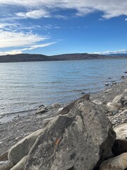 Ghost Lake hydroelectric dam reservoir 