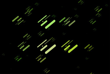 Dark Green vector backdrop with long lines.