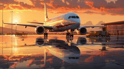 Airplane at the airport