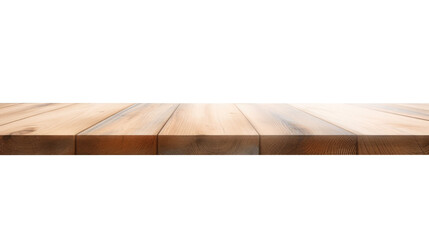 Empty wooden table clipart for design for display product isolated on transparent background.