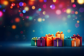 Geschenke mit phantasievollem Hintergrund