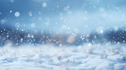 Shimmering Snowflakes, A Serene Winter Landscape Texture