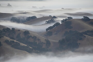 fog over the mountains
