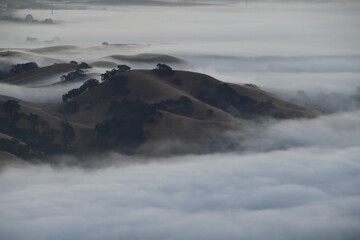 fog over the mountains