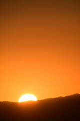 sunset over the mountains
