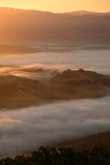 sunset in the mountains