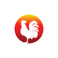 ROOSTER ICON LOGO TEMPLATE VECTOR
