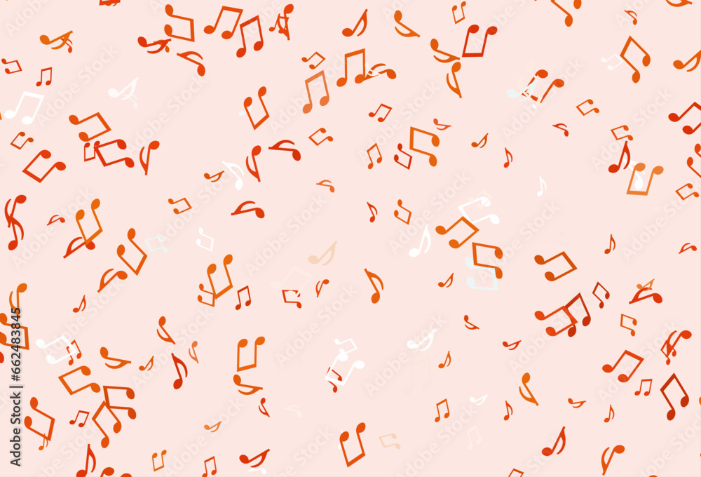 Aufkleber light colorful vector texture with musical notes.
