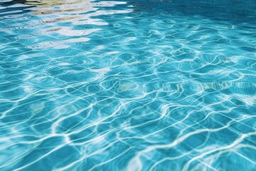 Obraz premium Blue rippled water background. Swimming pool rippled water background.