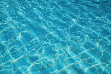 Obraz premium Blue rippled water background. Swimming pool rippled water background.