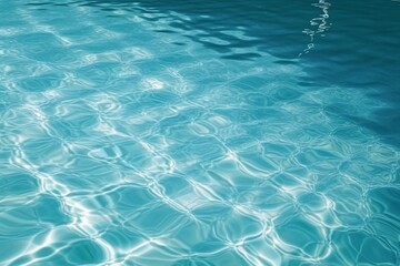 Fototapeta na wymiar Blue rippled water background. Swimming pool rippled water background.