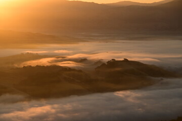 sunset in the mountains