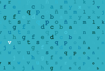 Light blue vector pattern with ABC symbols.