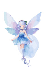 Beautiful Flying Fairy vector illustration Christmas concept