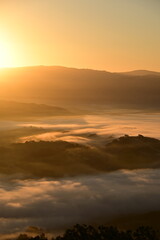 Fototapeta premium sunset over the valley