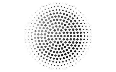 Light Silver, Gray vector texture with colorful hexagons.