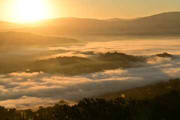 sunset in the mountains