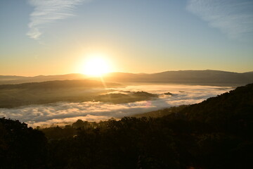 sunrise over the mountains