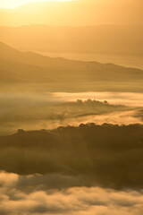 sunrise over the mountains