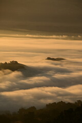 sunset over the valley
