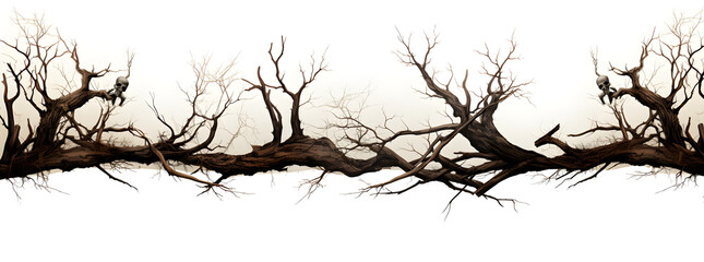 Lonely and Lifeless, Isolated Dead Tree Branches