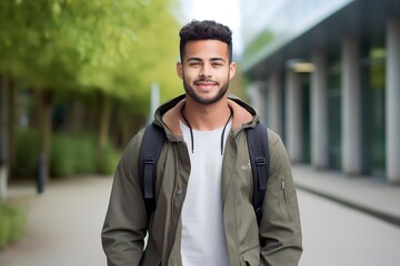 Portrait of male university student