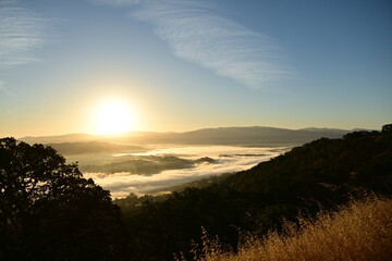 sunrise over the mountains