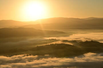 sunrise over the valley