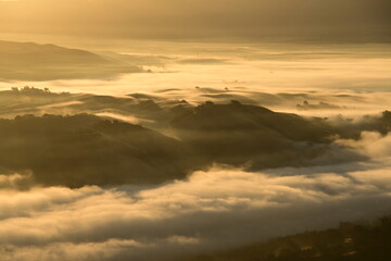 sunrise over the mountains