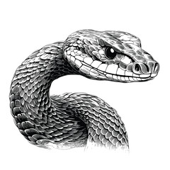 Fototapeta premium Hand Drawn Sketch Indian Python Snake Illustration 