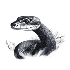 Naklejka premium Hand Drawn Sketch Indigo Snake Illustration 