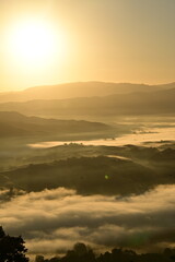 Fototapeta premium sunset over the valley