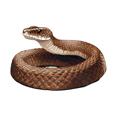Fototapeta premium Hand Drawn Flat Color Water Moccasin Snake Illustration 