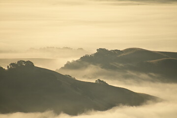 fog over the mountains