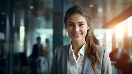 Naklejka premium Photo of a confident businesswoman posing for the camera with a smile