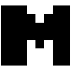 Obraz premium Gameboy Pixel Game Text Font black and white vector design