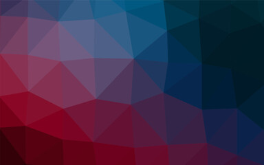Obraz premium Dark Blue, Red vector polygon abstract backdrop.