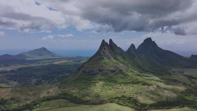 Fantastic Landscapes Of The Green Island Of Mauritius, Aerial View