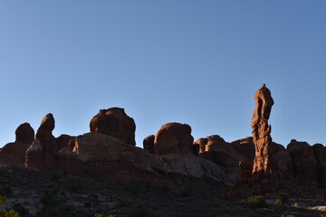 Rock formations at Arches National Park in Utah